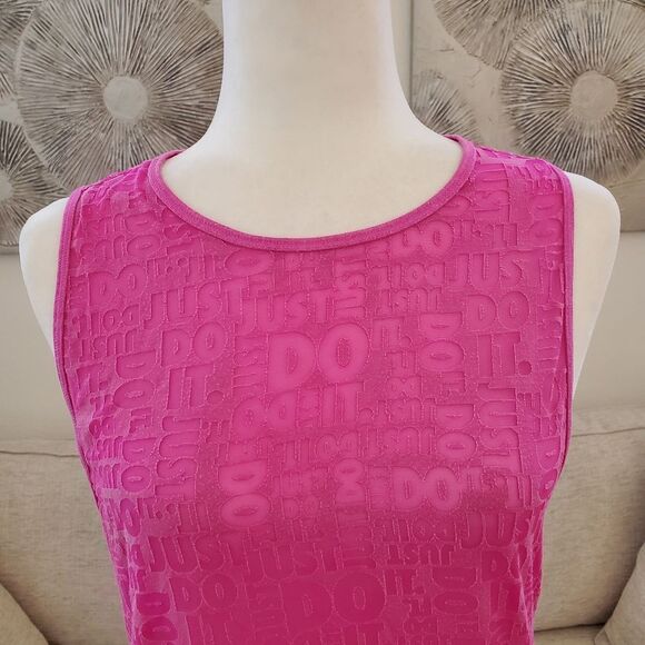 ✨NIKE✨ Nike Pro 'Just Do It' Burnout Tank - [Medium, Pink] - Picture 5 of 12
